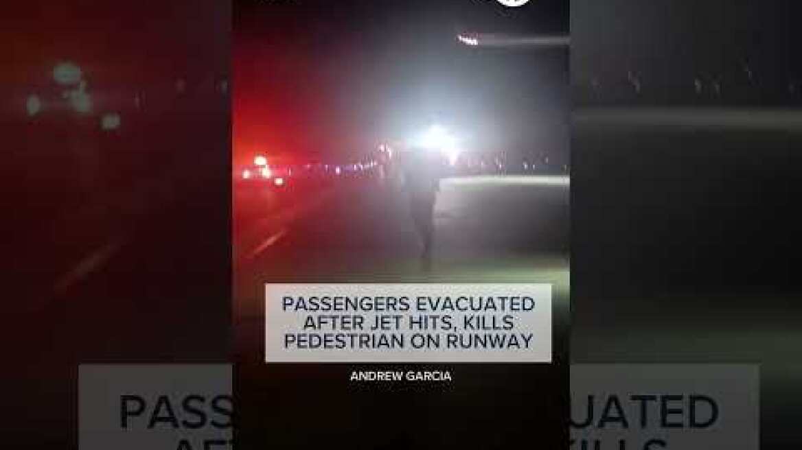 Passengers evacuated after jet hits, kills pedestrian on Denver runway