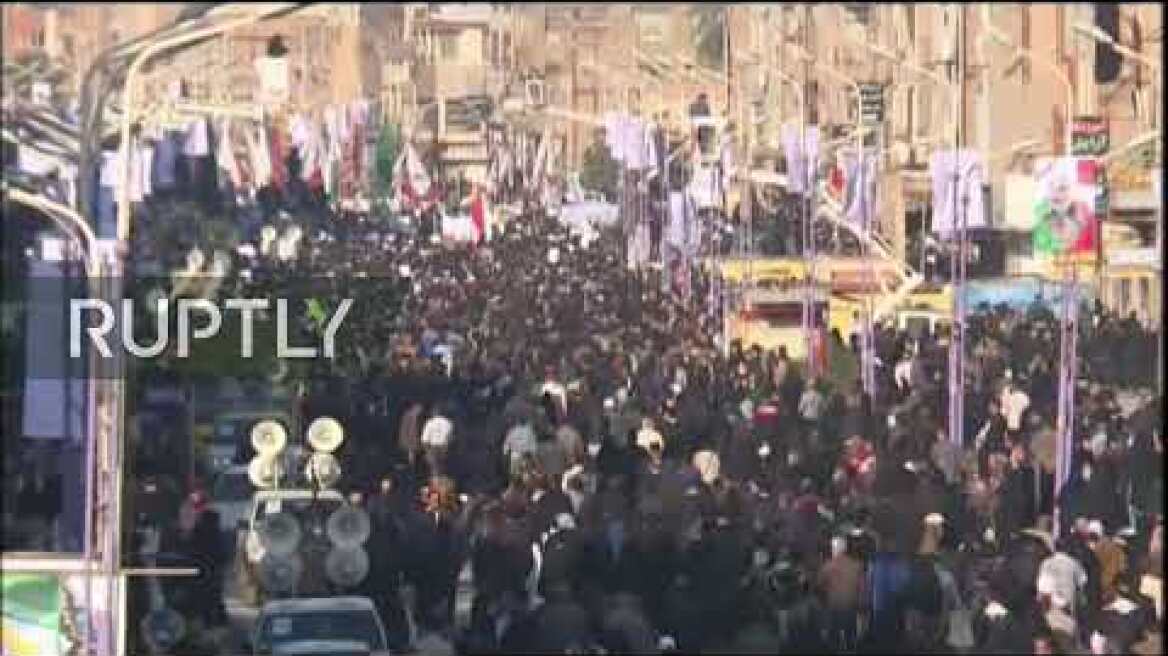 LIVE: Body of Iran's General Soleimani arrives in Iranian city of Ahvaz for farewell ceremony
