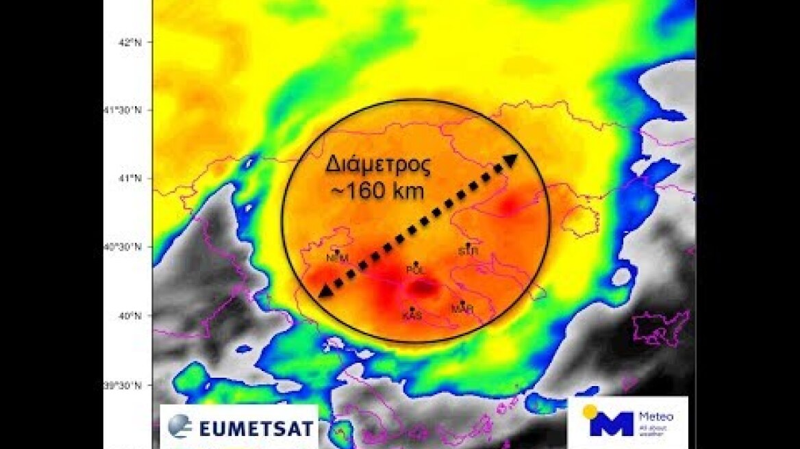 Meteo.gr: Μετεωρολογικά στοιχεία της υπερκυτταρικής καταιγίδας στη Χαλκιδική