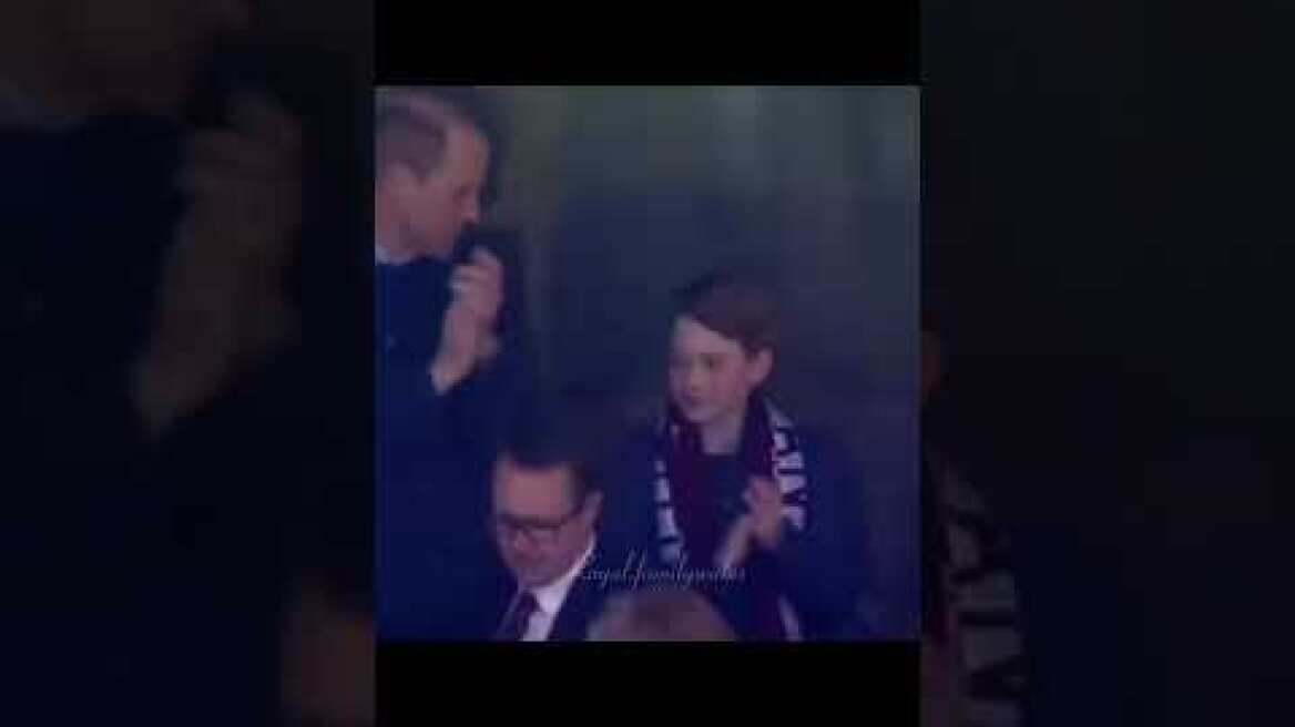 Prince George and Prince William at the Aston Villa football match #george #william