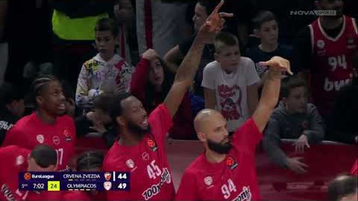 Ερυθρός Αστέρας - Ολυμπιακός: 91-80 (MD 13, 26/11/2025)