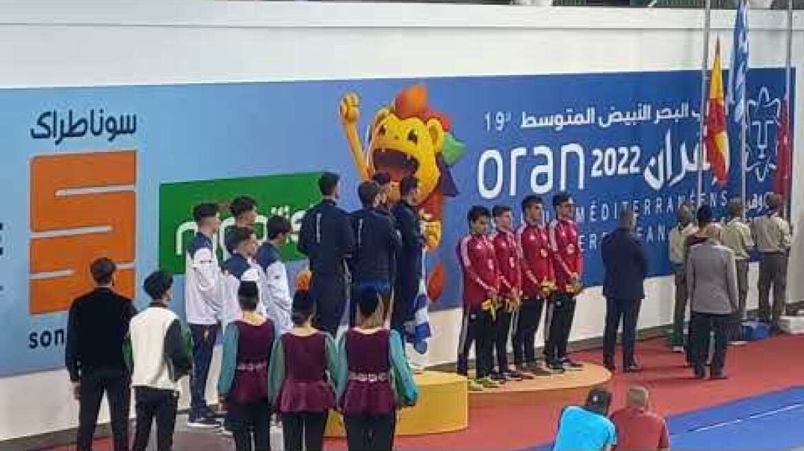 Ο Εθνικός Ύμνος για δεύτερη φορά στους Μεσογειακούς Αγώνες για την ομάδα στα 4x200 ελεύθερο