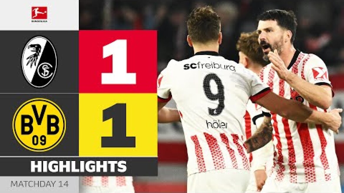 Absolute Screamer Secures Comeback! | SC FREIBURG - BORUSSIA DORTMUND | HL | MD 14 – Bundesliga