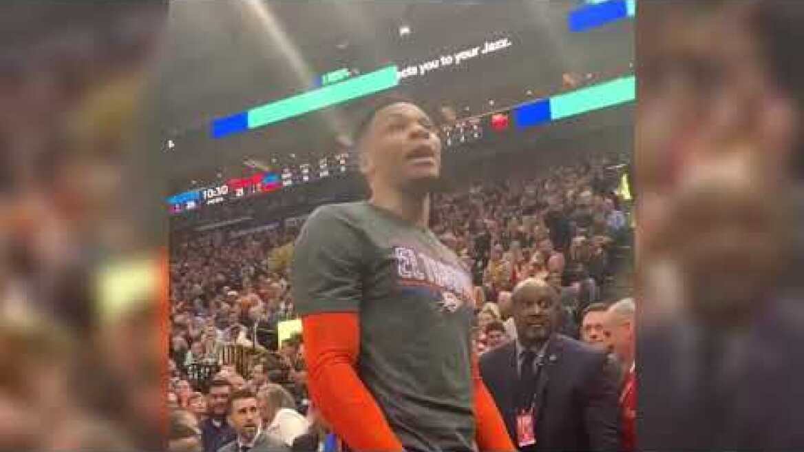 Russell Westbrook and Utah Jazz fans again. “I’ll f*ck you up. You and your wife,”