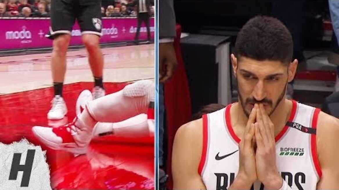 Jusuf Nurkic SCARY Broken Leg Injury - Nets vs Blazers | March 25, 2019 | 2018-19 NBA Season