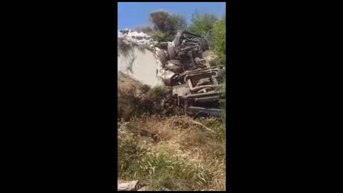 kozan.gr: Nταλίκα που κινείτο στην Εγνατία Οδό εξετράπη της πορείας της