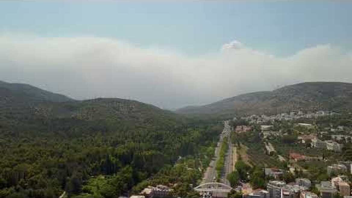 Βίντεο από την φωτιά στο Δαφνί