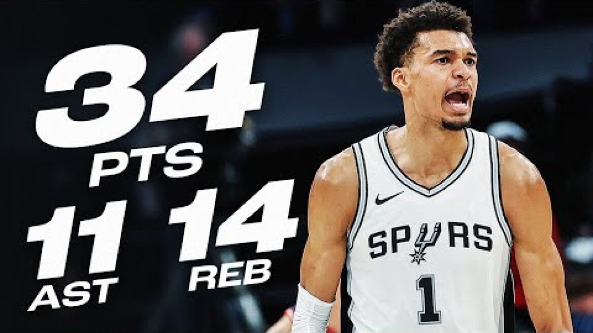 Victor Wembanyama’s UNREAL TRIPLE-DOUBLE Performance! 😳| December 1, 2024