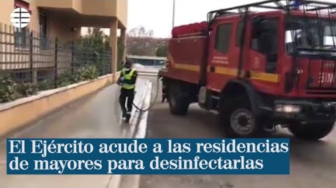 El ejército acude a las residencias de ancianos para desinfectarlas