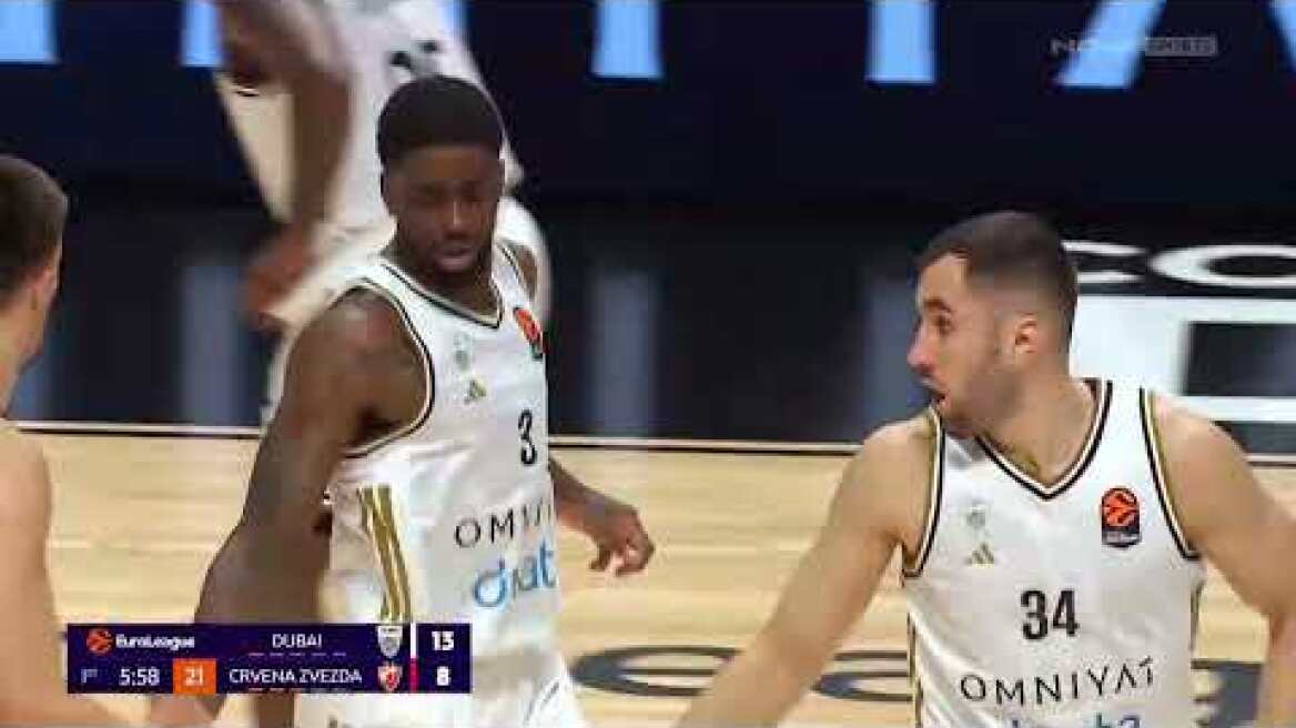 Euroleague: Τεράστιο διπλό του Παναθηναϊκού στο Παρίσι, μόνη στην κορυφή η Χαποέλ μετά την ήττα του Ερυθρού Αστέρα Ντουμπάι BC - Ερυθρός Αστέρας: 102-86 (MD 10, 11/11/2025)