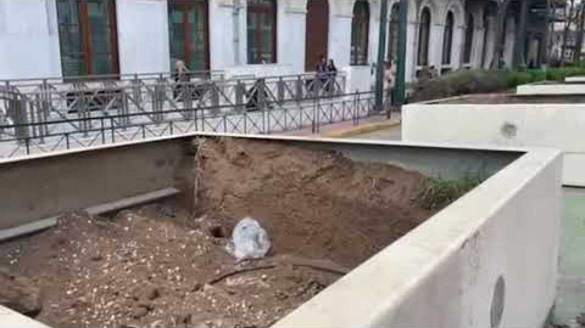 Έργα στην Πανεπιστημίου για το  Μεγάλο Περίπατο