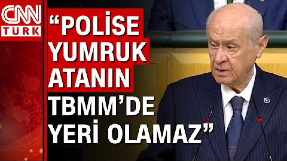 Devlet Bahçeli'den yumruk atan vekile tepki! "Adice polisimize yumruk sallamıştır"