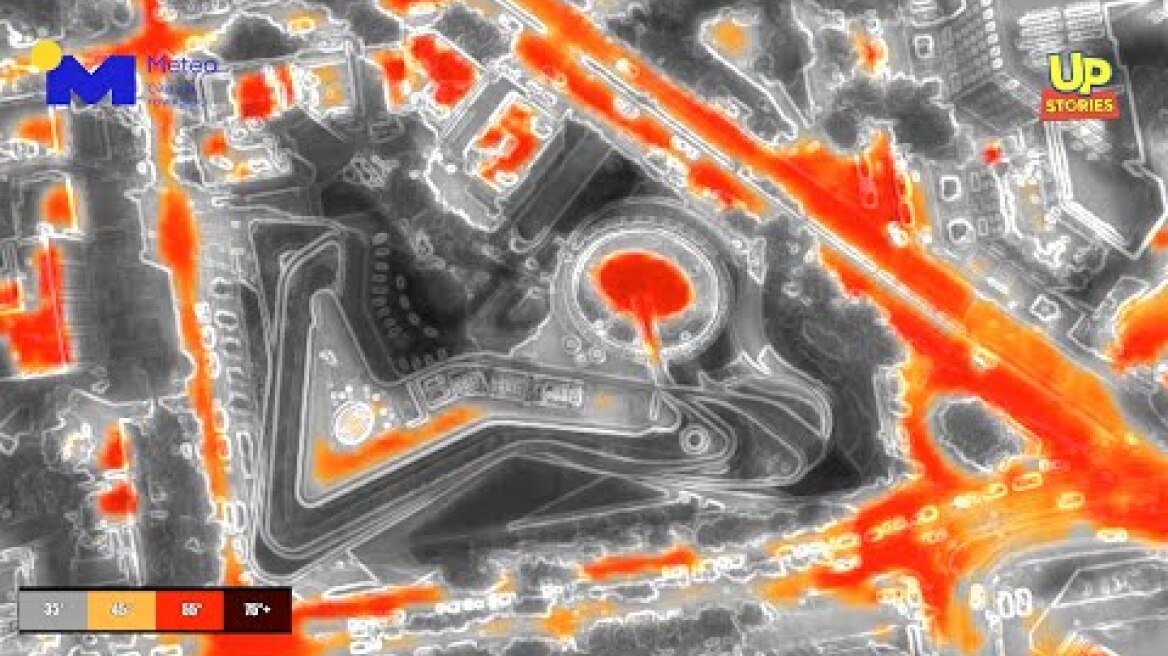 Πτήση με θερμική κάμερα πάνω από την Αθήνα εν μέσω καύσωνα - 25 Ιουνίου 2021