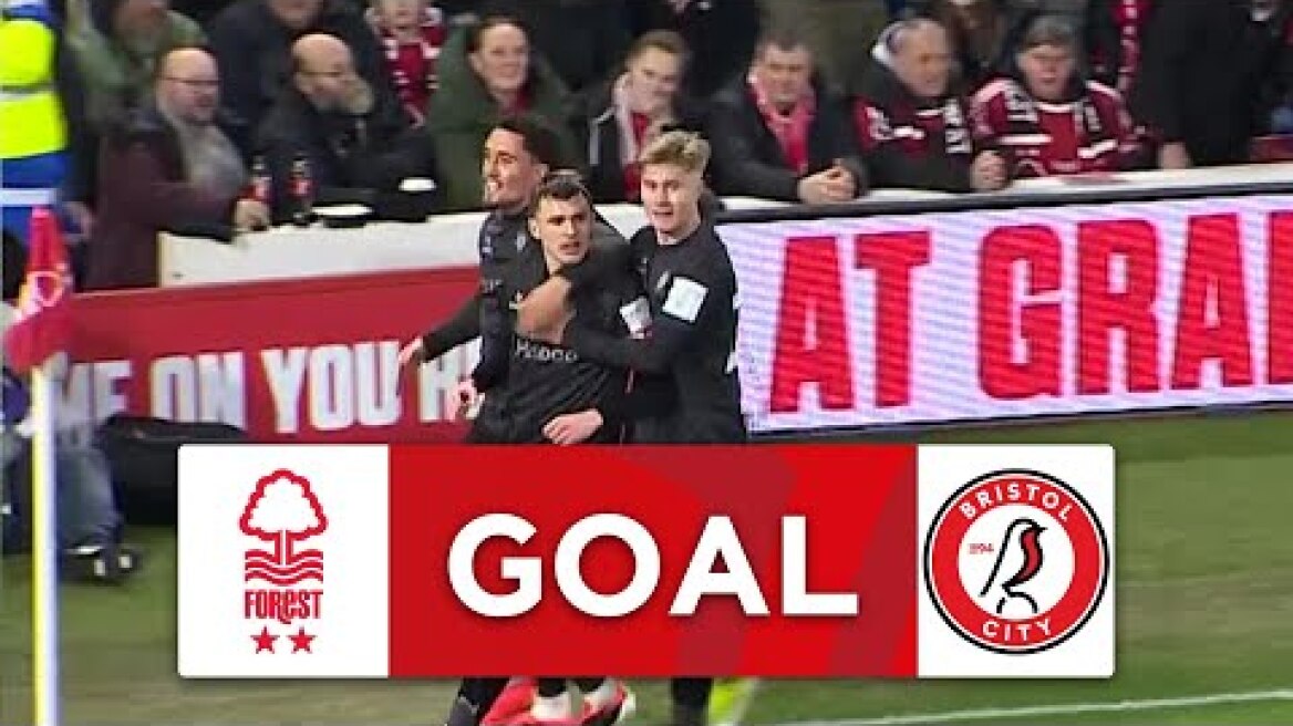 GOAL | Jason Knight | Nottingham Forest 1-1 Bristol City | Fourth Round Replay | Emirates FA Cup