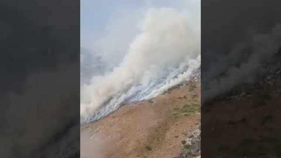 Διάσπαρτες εστίες φωτιάς στο Παγγαίο Καβάλας