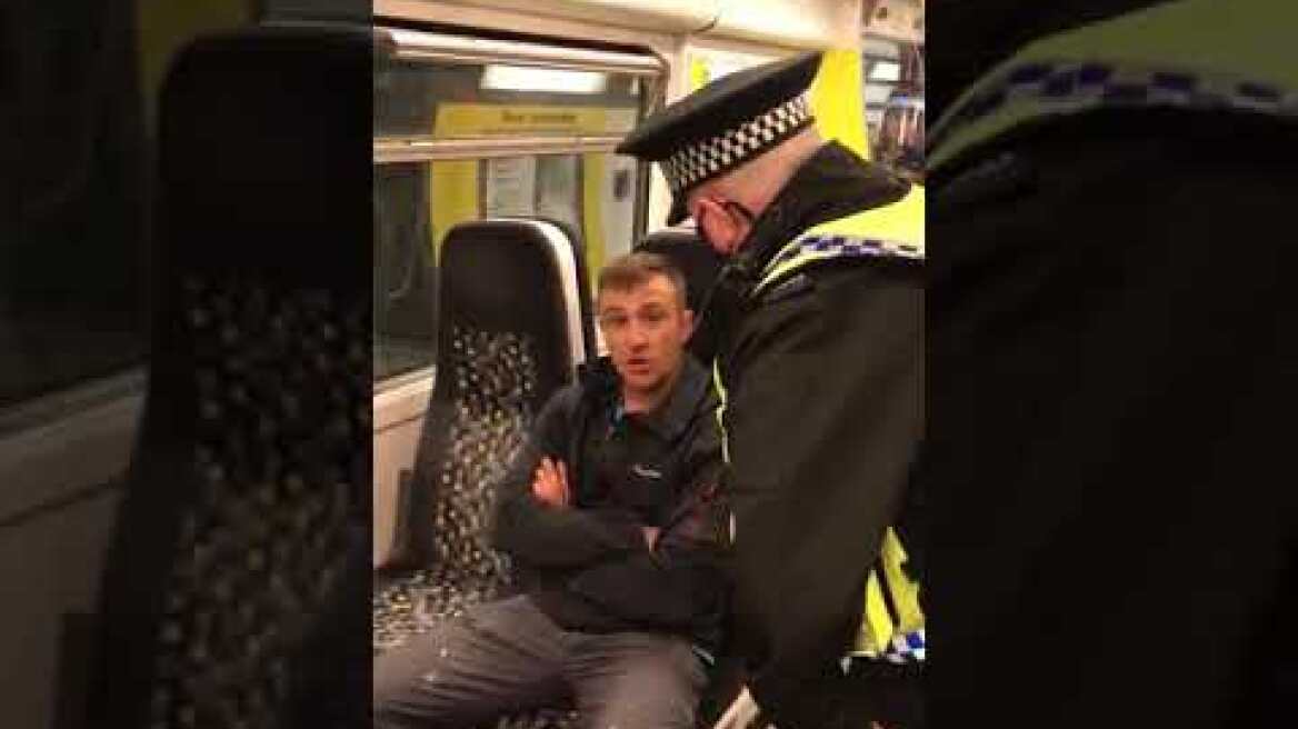 Man Refusing To Wear Mask on UK Train Gets Cuffed But Fights Back