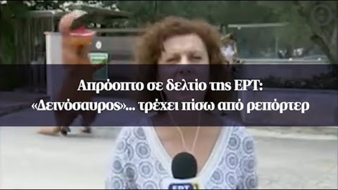 Απρόοπτο σε δελτίο της ΕΡΤ: «Δεινόσαυρος»... τρέχει πίσω από ρεπόρτερ