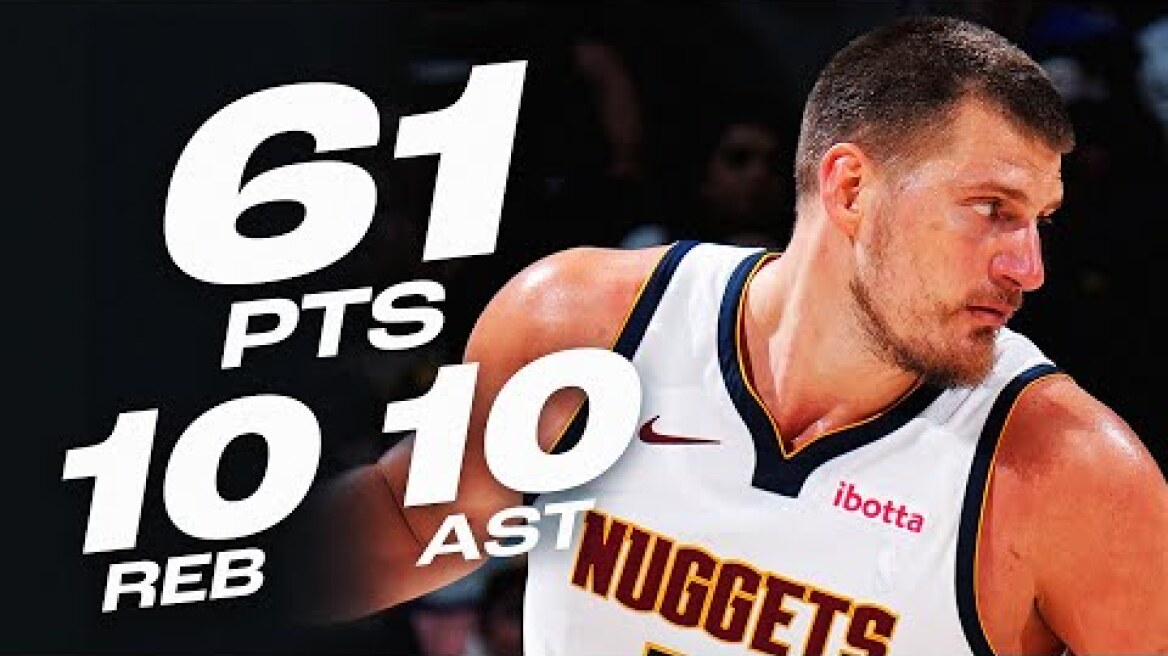 Nikola Jokic's HISTORIC 60 Point TRIPLE-DOUBLE vs Timberwolves | April 1, 2025