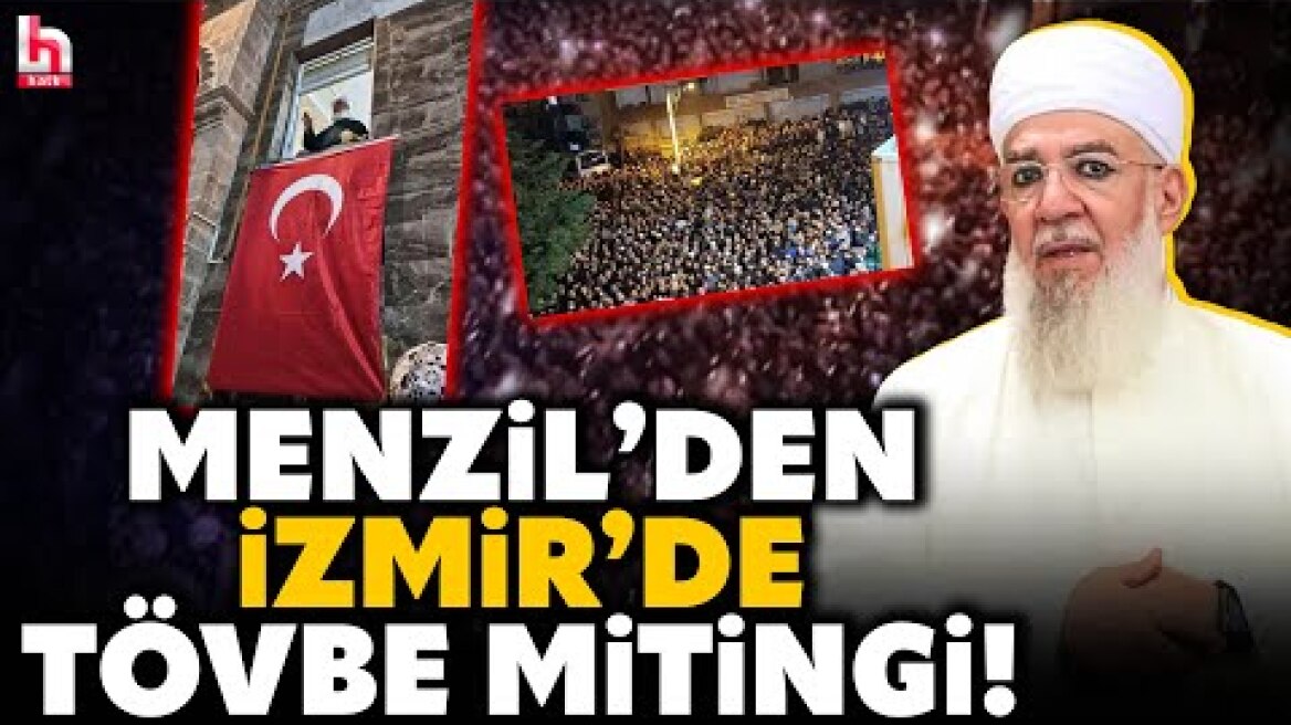 İzmir'de skandal görüntüler! Menzil şeyhi Saki Erol binlerce kişiyi toplayıp 'tövbe' ettirdi!