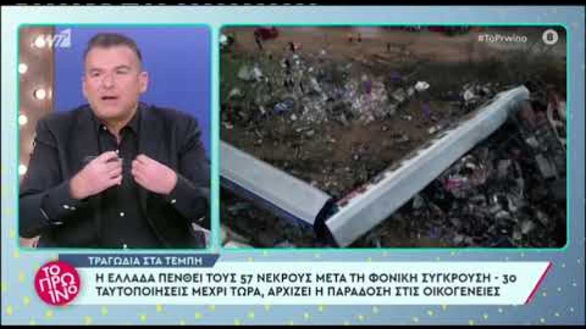 Ο Γιώργος Λιάγκας για το δυστύχημα στα Τέμπη