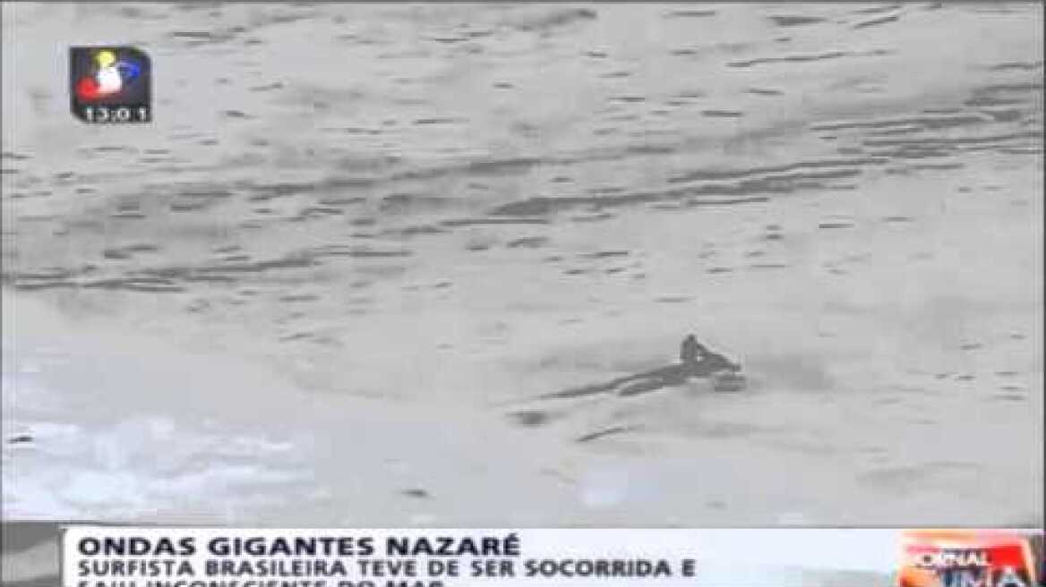 Acidente de Maya Gabeira em Nazaré (Accident Maya Gabeira in Nazareth)  28/10/2013