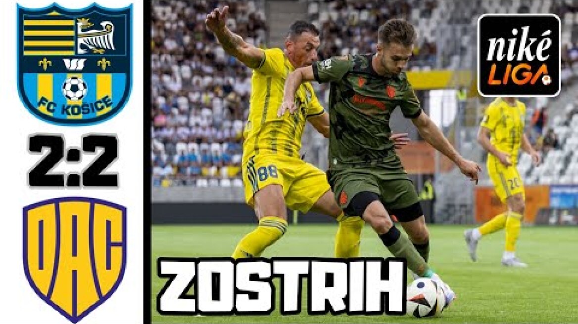 FC KOŠICE vs DAC DUNAJSKÁ STREDA | 2:2 | ZOSTRIH | GÓL V POSLEDNEJ SEKUNDE | NIKÉ LIGA 2024/25