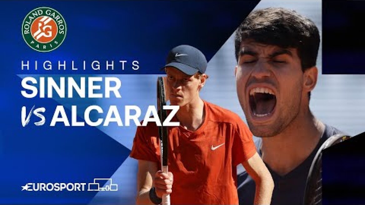 Jannik Sinner vs Carlos Alcaraz | Semi-Final | French Open 2024 Extended Highlights 🇫🇷