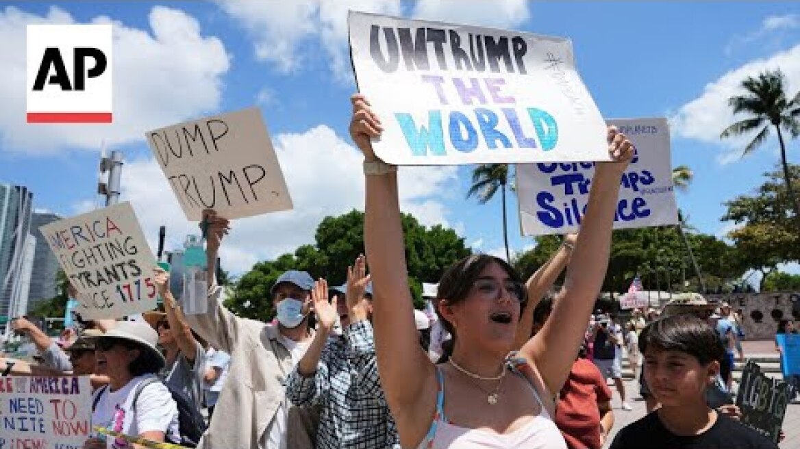 Anti-Trump protests in New York, Washington and cities across the US