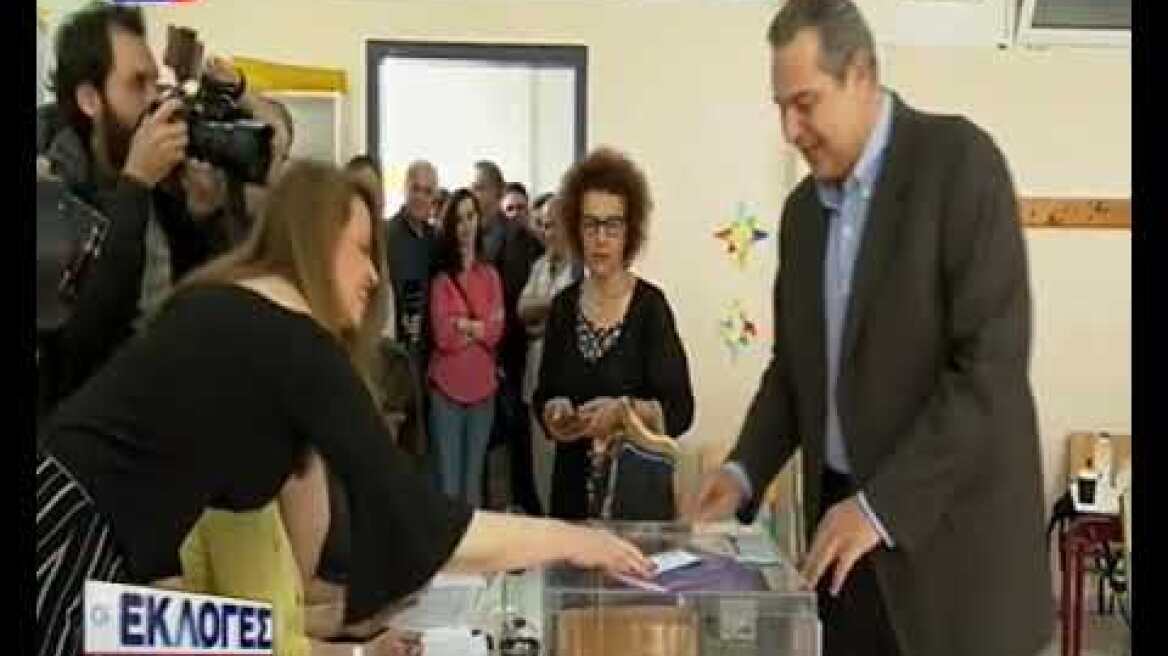 Ψήφισε ο Πάνος Καμμένος: «Να οδηγηθούμε πολύ γρήγορα σε εθνικές εκλογές»