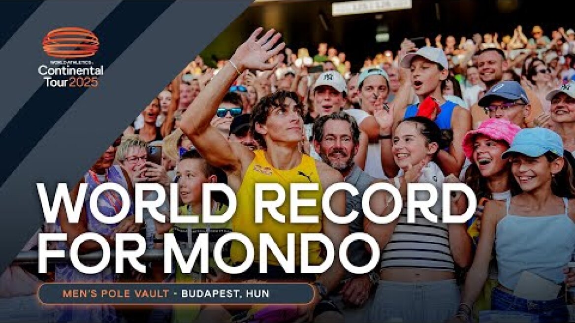 Mondo Duplantis flies to his 13th pole vault world record 👏 | Continental Tour Gold 2025