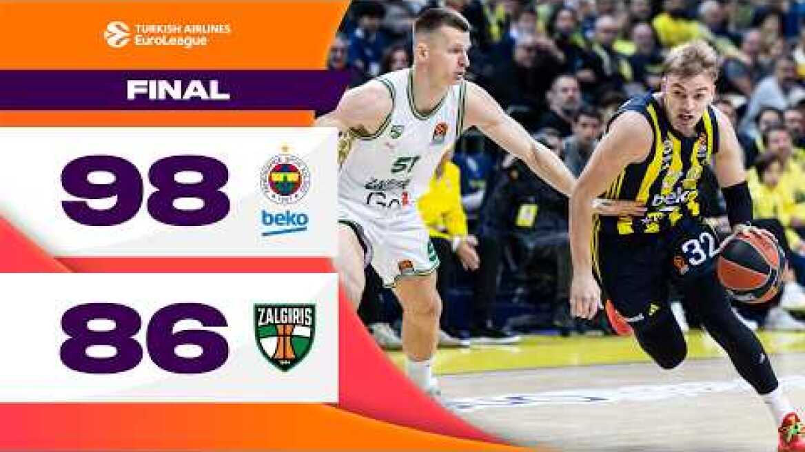 From MINUS 13 VICTORY | Fenerbahce - Zalgiris | BASKETBALL HIGHLIGHTS R22 2024-25