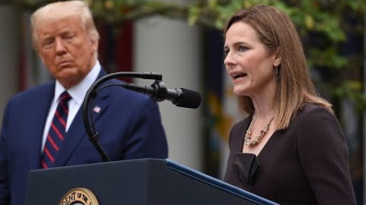 Amy Coney Barrett speaks after Trump announces her nomination for Supreme Court