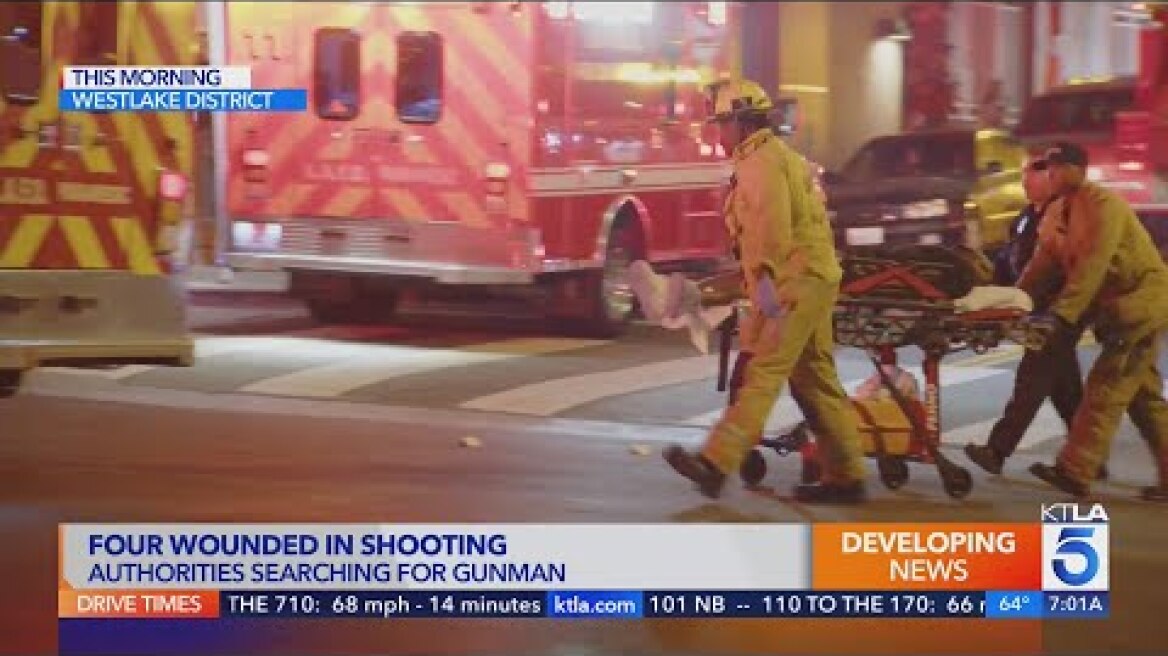 4 men hospitalized, 2 critically injured in LA shooting
