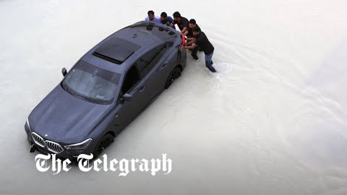 Dubai flooding: Dozens of cars and buses abandoned