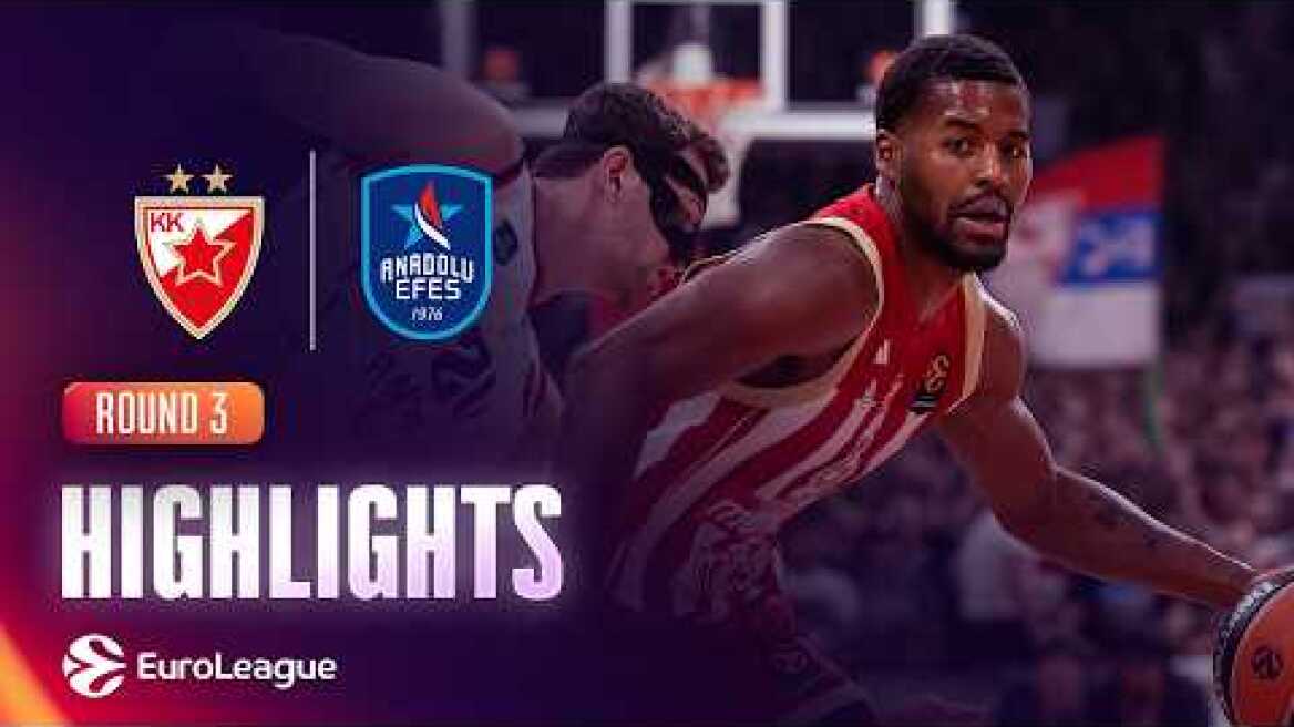 Crvena Zvezda Meridianbet - Anadolu Efes | R3 Basketball Highlights 2026-27