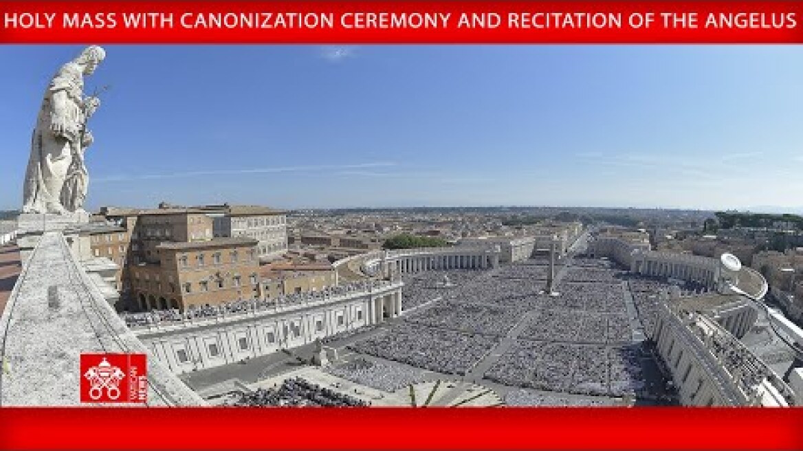 19 October 2025, Holy Mass with Canonization and Angelus - Pope Leo XIV