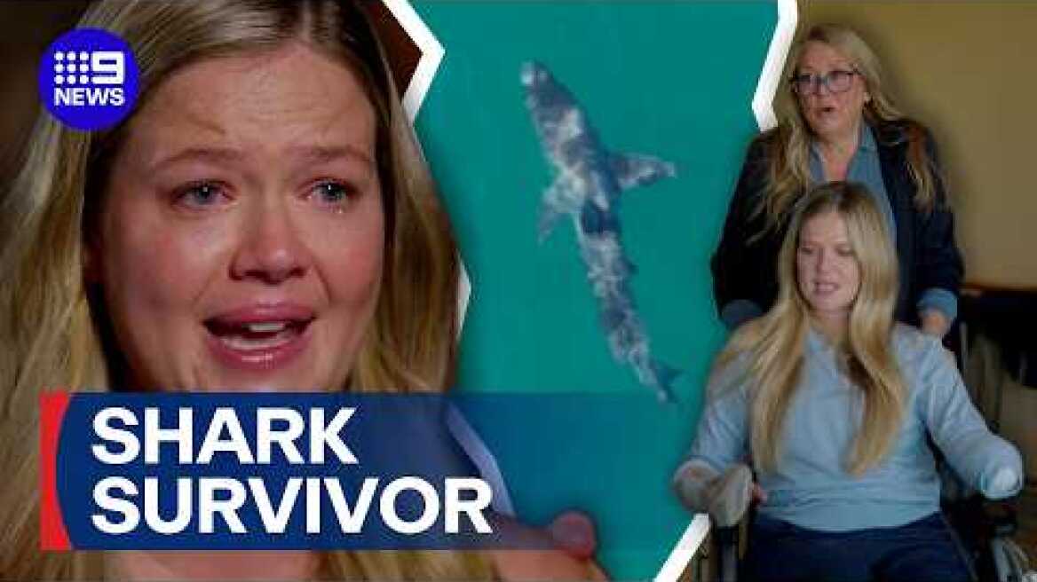 Shark attack survivor recalls terrifying face-to-face moment with Great White | 9 News Australia