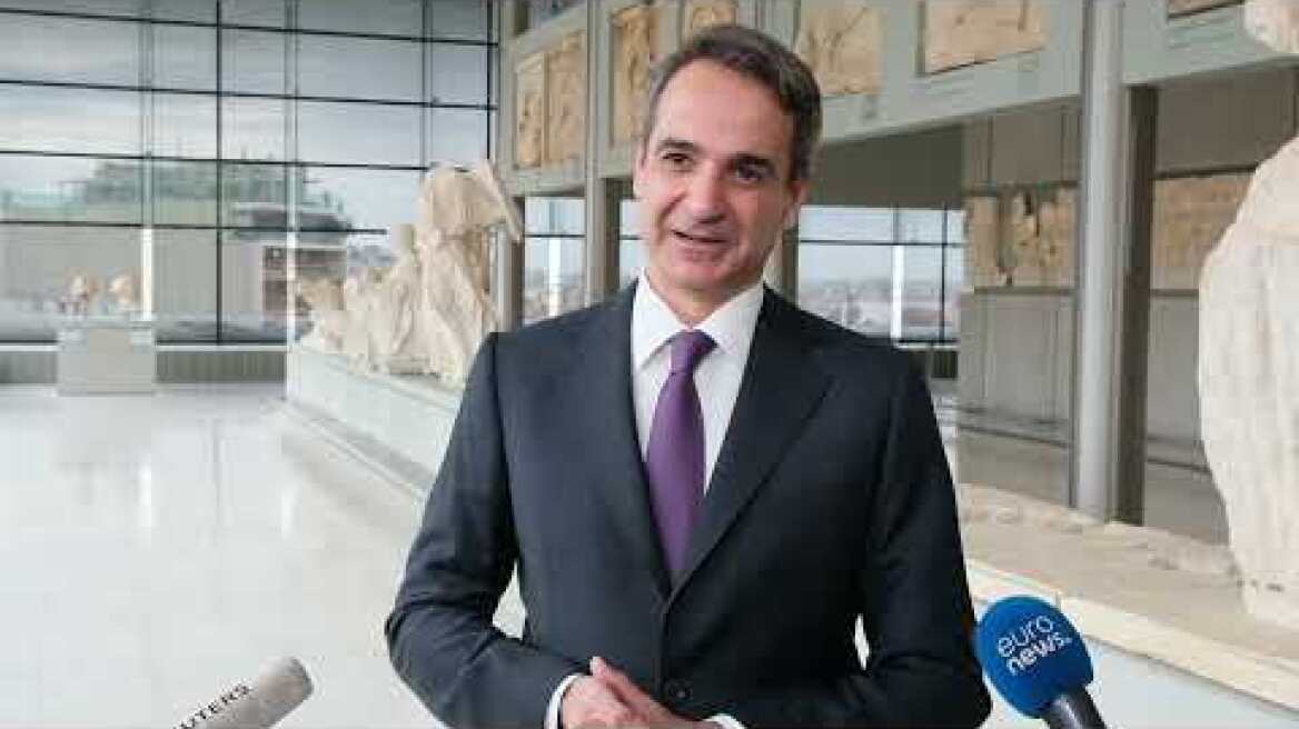 O Κυριάκος Μητσοτάκης στο Μουσείο της Ακρόπολης