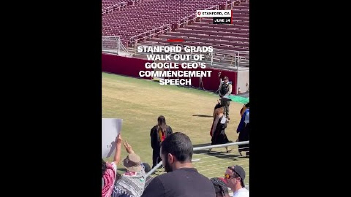 Stanford grads walk out of Google CEO’s commencement speech