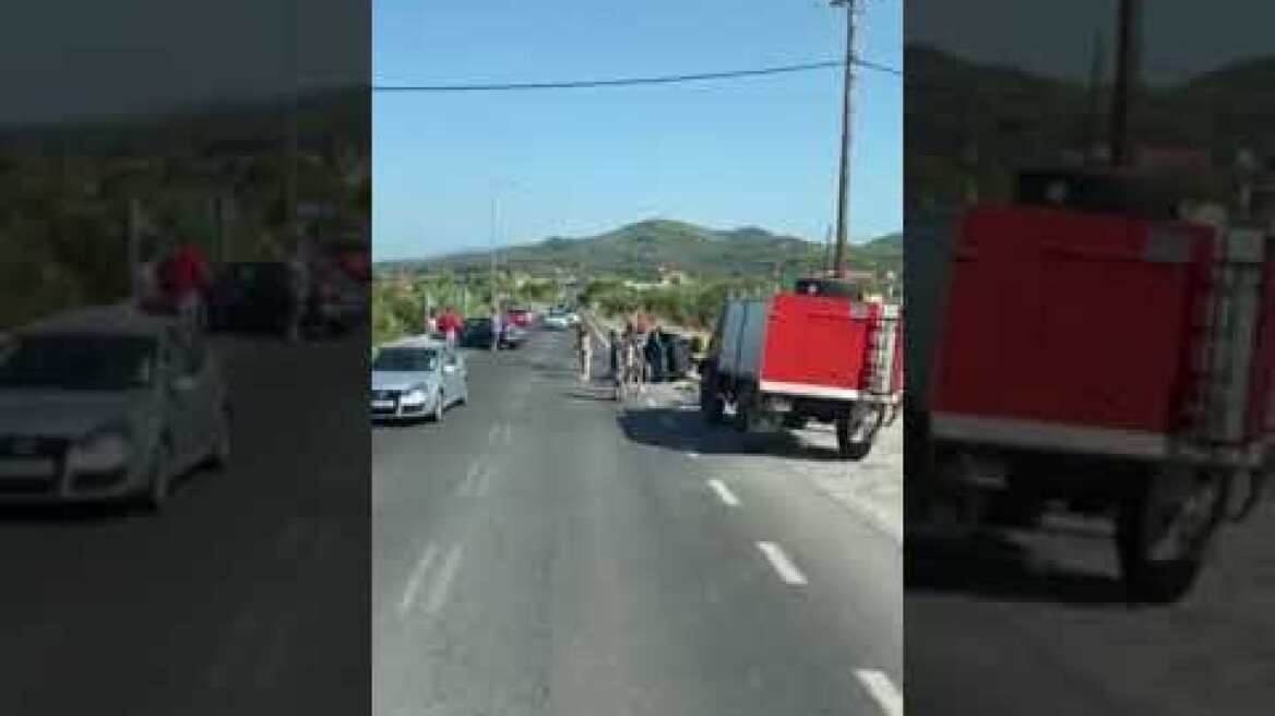 Τροχαίο στην Ε.Ο. Κυπαρισσίας - Πύργου