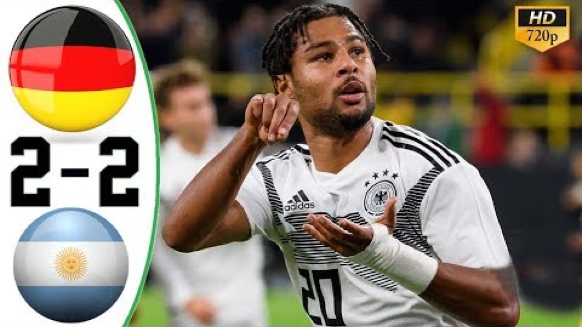 Germany vs Argentina 2-2 All Goals & Highlights 09/10/2019 HD