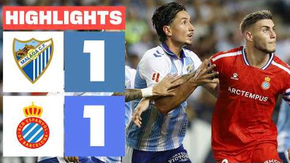 MÁLAGA CF 1 - 1 RCD ESPANYOL | RESUMEN LALIGA EA SPORTS
