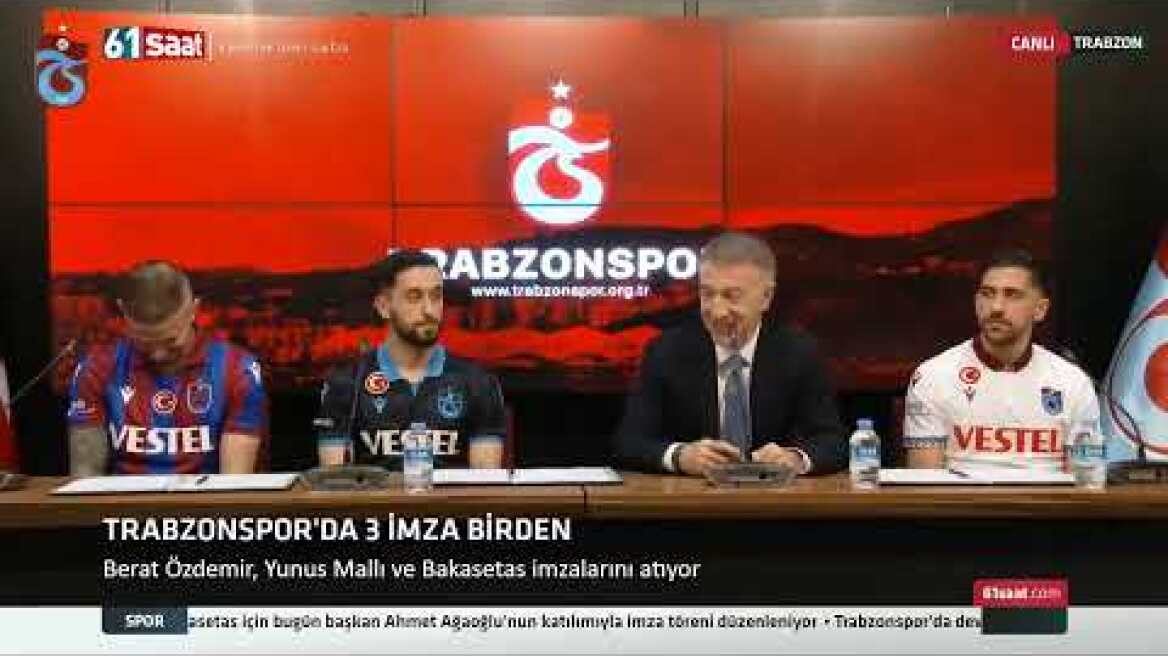 CANLI - Trabzonspor'da 3 imza birden! Başkan Ağaoğlu açıklamalarda bulunuyor