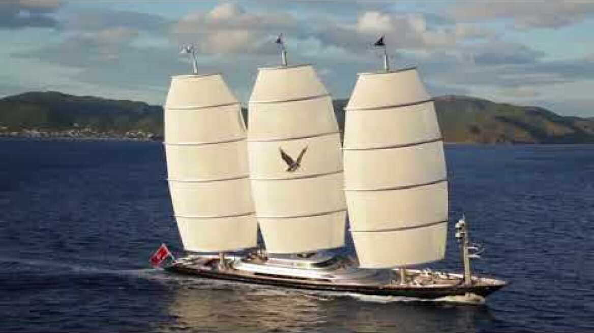 MALTESE FALCON luxury charter yacht - 289ft / 88m - Perini Navi