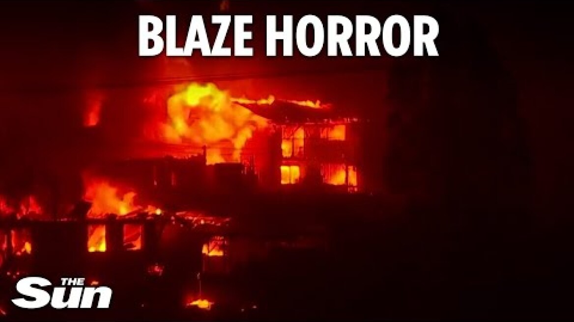 Terrifying explosions rip through homes as wildfires burn out of control in Chile