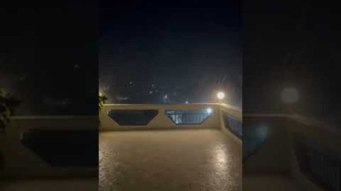 Σφοδρή καταιγίδα στη Μεσαρά