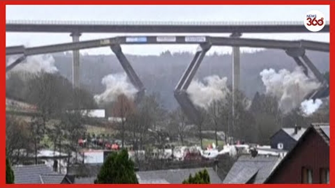 Θεαματική κατεδάφιση γέφυρας στη Γερμανία