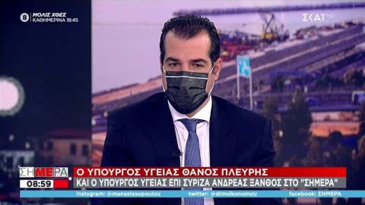 Πλεύρης σε ΣΚΑΪ για εμβολιασμένους: Σχέδιο για ελευθερία «σε σημείο κανονικότητας» | 04/10/2021