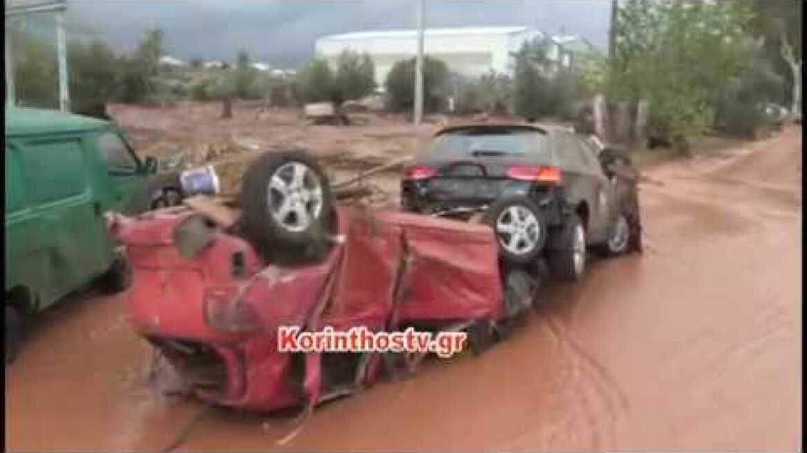 Συγκλονιστικές εικόνες - Βιβλική καταστροφή με νεκρούς στη Μάνδρα Αττικής