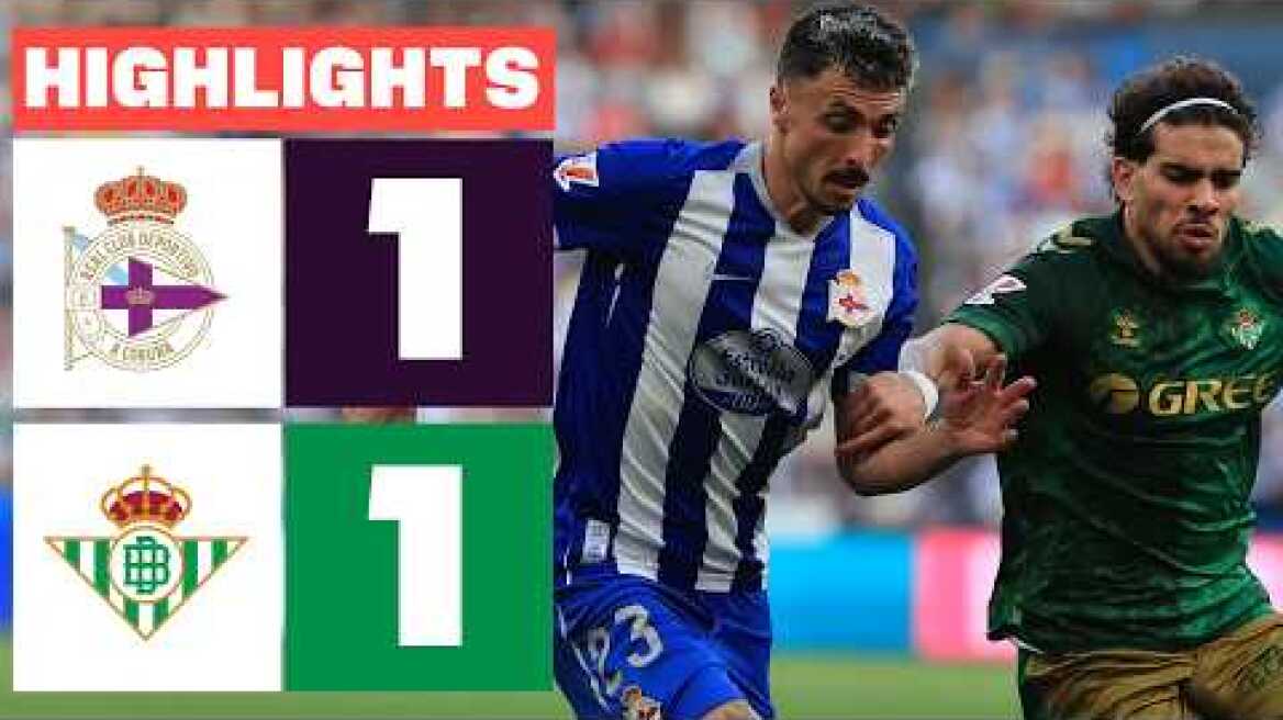 RC DEPORTIVO 1 - 1 REAL BETIS | RESUMEN LALIGA EA SPORTS